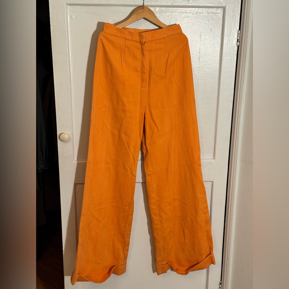 Vintage Orange Wide-Leg Pants
